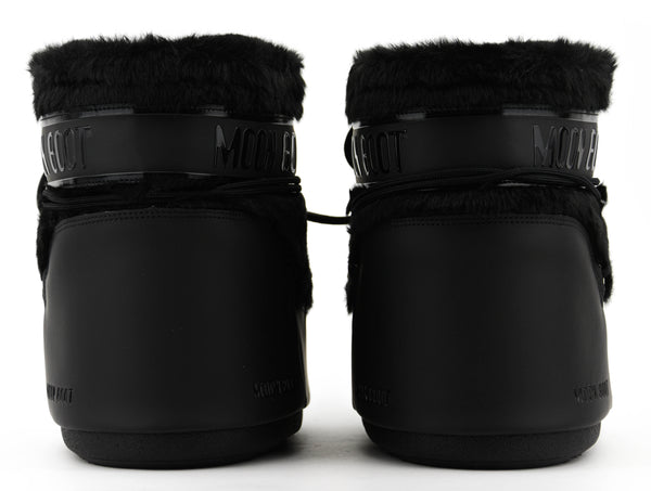 Paul Warmer MOONBOOT ICON LOW FAUX FUR BLACK