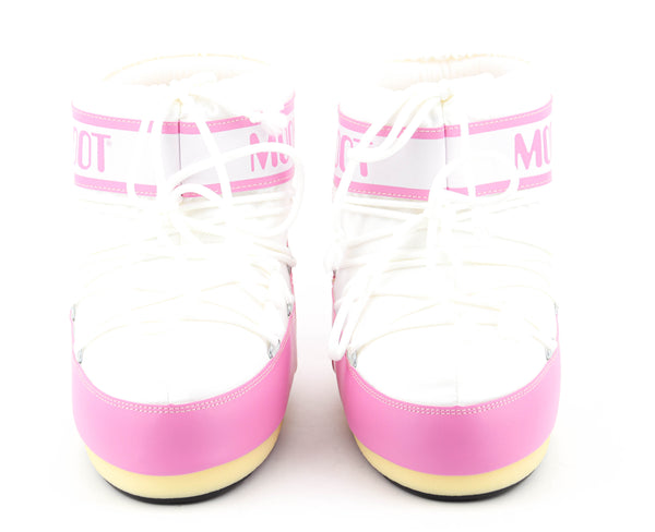Paul Warmer MOONBOOT ICON LOW NYLON PINK WHITE