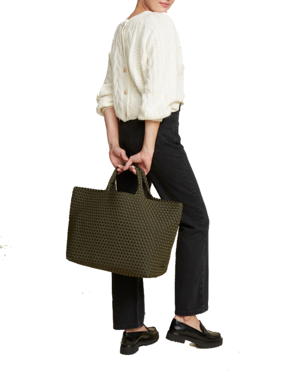 Paul Warmer NAGHEDI ST BARTHS LARGE TOTE OLIVE