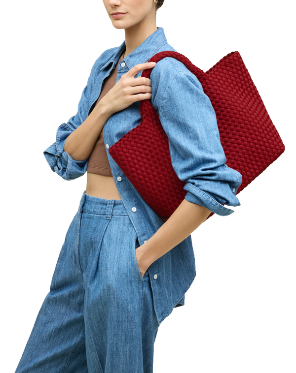 Paul Warmer NAGHEDI ST BARTHS MEDIUM TOTE ROSSO