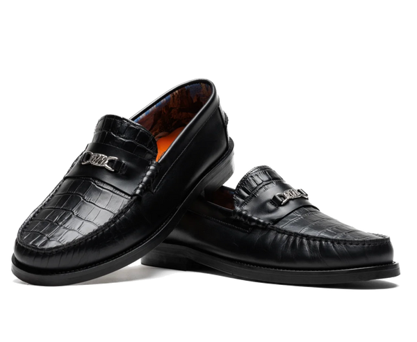 Paul Warmer NAKED WOLFE ROMA CROC VAMP LOAFER