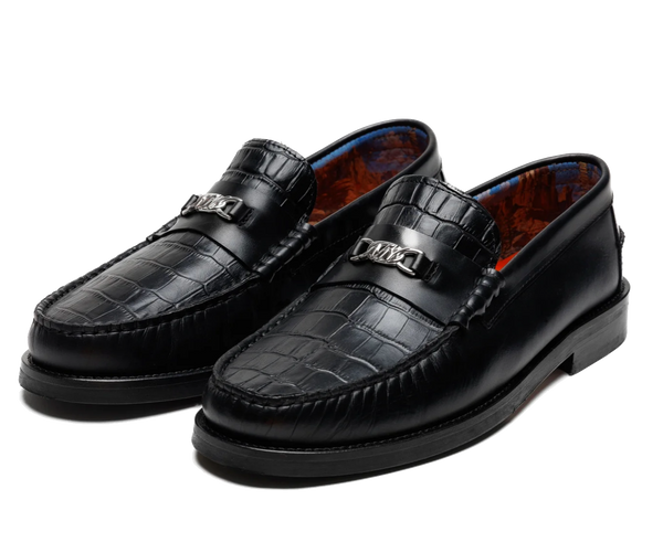 Paul Warmer NAKED WOLFE ROMA CROC VAMP LOAFER