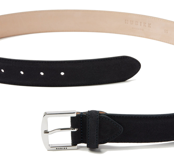 Paul Warmer NUBIKK JAMES BELT NAVY SUEDE