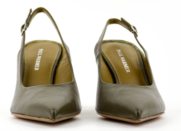 Paul Warmer PAUL WARMER DECADENT SLING PUMP MOSS
