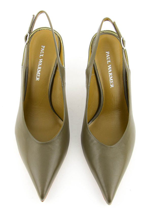 Paul Warmer PAUL WARMER DECADENT SLING PUMP MOSS