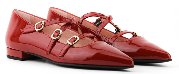 Paul Warmer PAUL WARMER STRAPPY BALLERINA RED