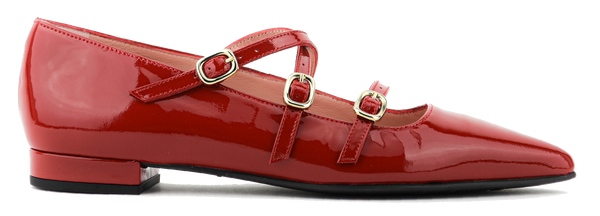 paul warmer PAUL WARMER STRAPPY BALLERINA RED