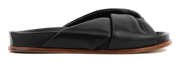 paul warmer PAUL WARMER TWISTED NAPPA SANDAL BLACK