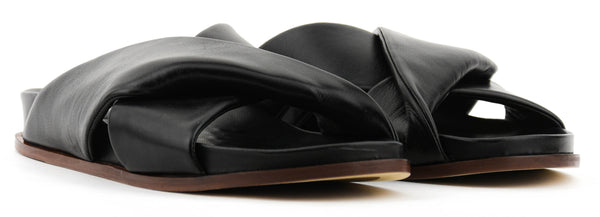 Paul Warmer PAUL WARMER TWISTED NAPPA SANDAL BLACK