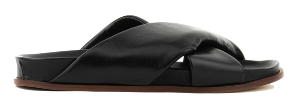 paul warmer PAUL WARMER TWISTED NAPPA SANDAL BLACK