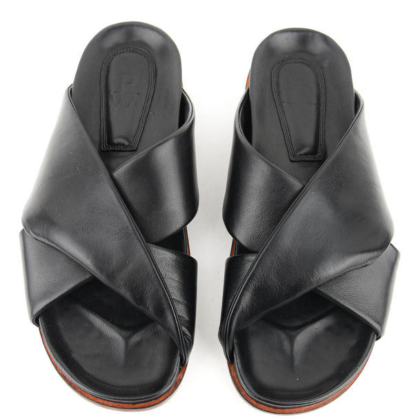 Paul Warmer PAUL WARMER TWISTED NAPPA SANDAL BLACK