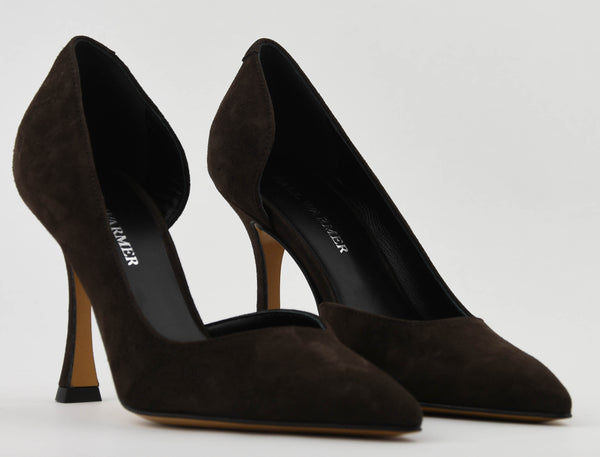 Paul Warmer PAULWARMER D'ORSAY PUMP BROWN SUEDE
