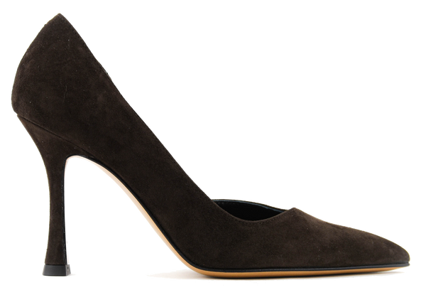 paul warmer PAULWARMER D'ORSAY PUMP BROWN SUEDE