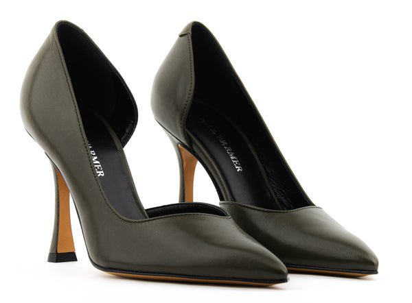 Paul Warmer PAULWARMER D'ORSAY PUMP GREEN LEATHER