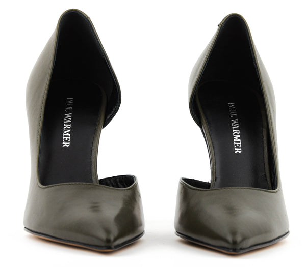 Paul Warmer PAULWARMER D'ORSAY PUMP GREEN LEATHER