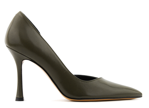 paul warmer PAULWARMER D'ORSAY PUMP GREEN LEATHER