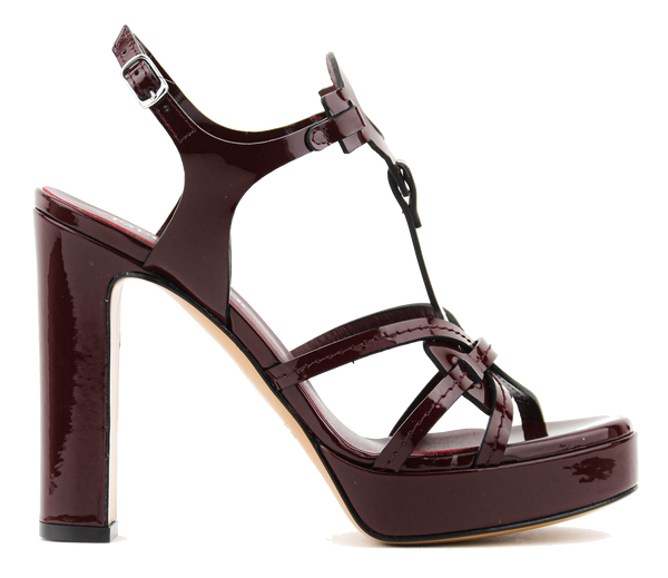 paul warmer PAULWARMER PARIS SANDAL BURGUNDY