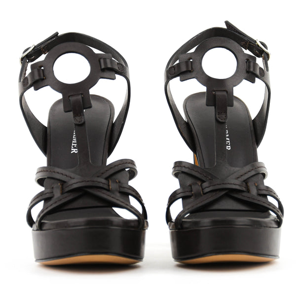 Paul Warmer PAULWARMER PARIS SANDAL DARK BROWN