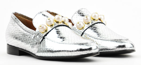 Paul Warmer PHILOU PEARLLOAFER 2.0 SILVER