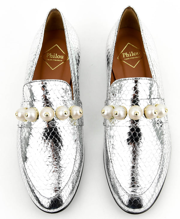 Paul Warmer PHILOU PEARLLOAFER 2.0 SILVER