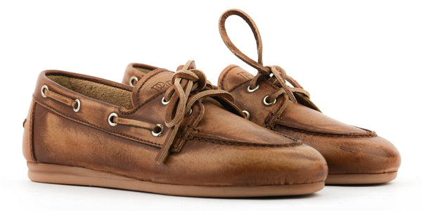 Paul Warmer POSA BOAT LOAFER BROWN LEATHER