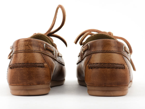 Paul Warmer POSA BOAT LOAFER BROWN LEATHER