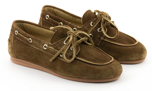 Paul Warmer POSA BOAT LOAFER DARK BROWN SUEDE