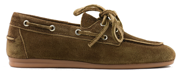 paul warmer POSA BOAT LOAFER DARK BROWN SUEDE