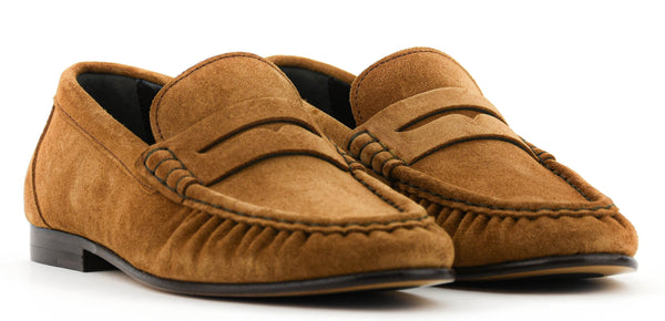 Paul Warmer POSA PENNY LOAFER WRINKLE COGNAC