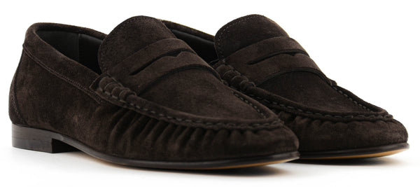 Paul Warmer POSA PENNY LOAFER WRINKLE DARK BROWN