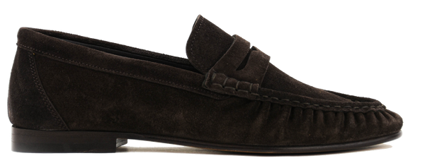 paul warmer POSA PENNY LOAFER WRINKLE DARK BROWN
