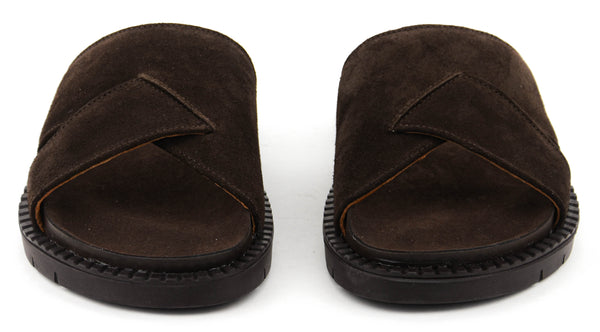 Paul Warmer POSA SEA SLIDE SUEDE DARK BROWN