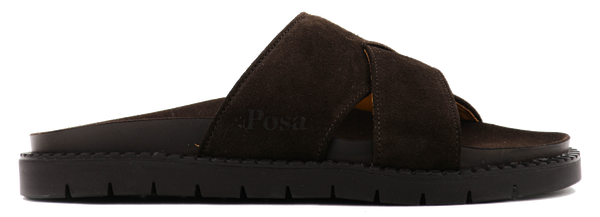 paul warmer POSA SEA SLIDE SUEDE DARK BROWN