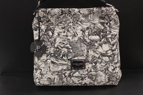 Paul Warmer ROBERTO FESTA FLOWER BAG BLACK WHITE