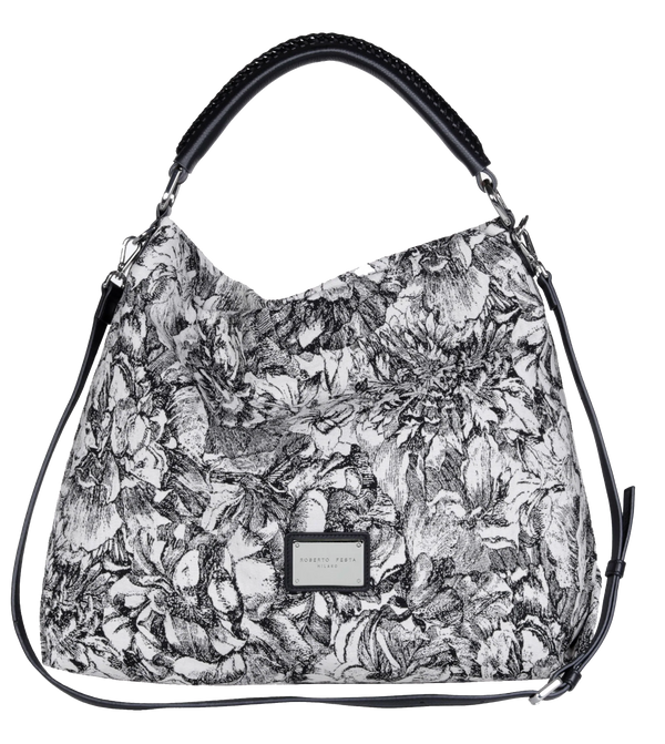 paul warmer ROBERTO FESTA FLOWER BAG BLACK WHITE