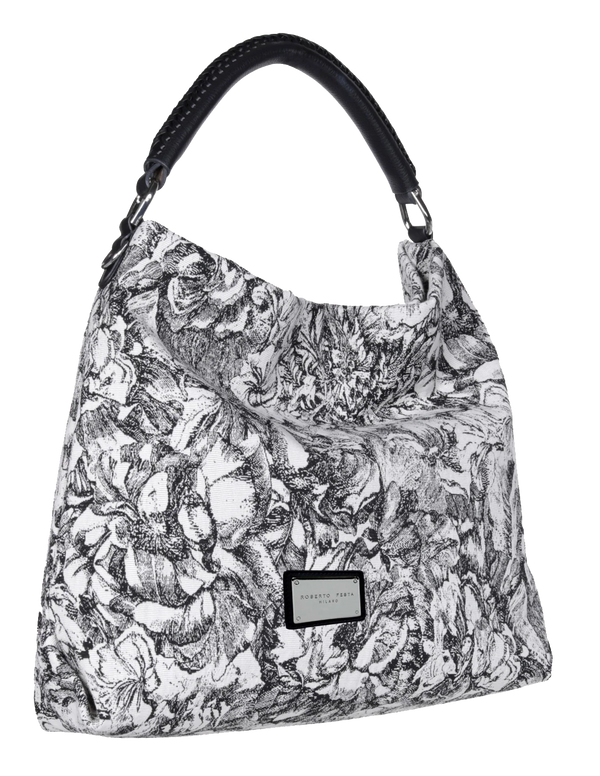 Paul Warmer ROBERTO FESTA FLOWER BAG BLACK WHITE