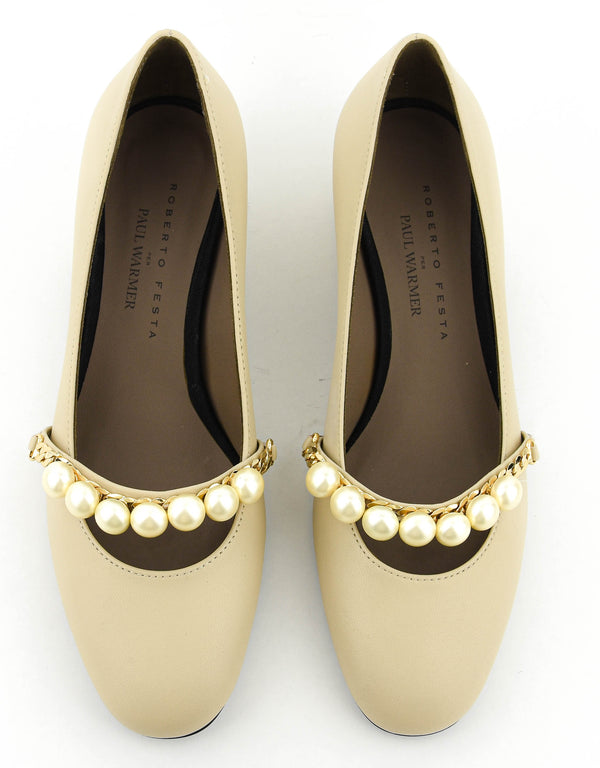 Paul Warmer ROBERTO FESTA LIANA PEARL PUMP WHITE