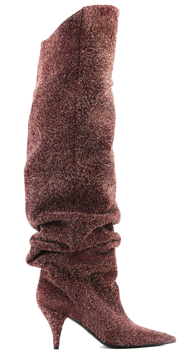 paul warmer STRATEGIA SLOUCHY SUEDE BOOT BORDEAUX