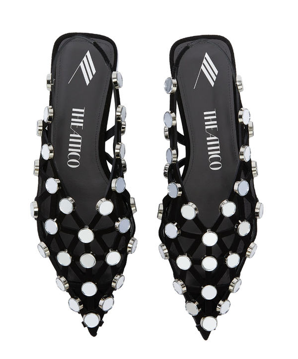 Paul Warmer THE ATTICO GRID BALLERINA BLACK