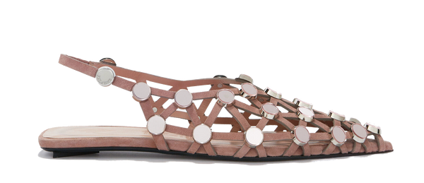 paul warmer THE ATTICO GRID BALLERINA MUD