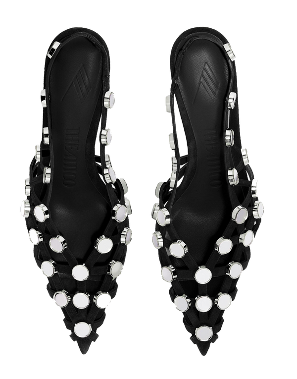 Paul Warmer THE ATTICO GRID SLINGBACK BLACK