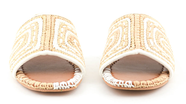 Paul Warmer TORAL BETTY RAFFIA SANDAL BEIGE WHIET