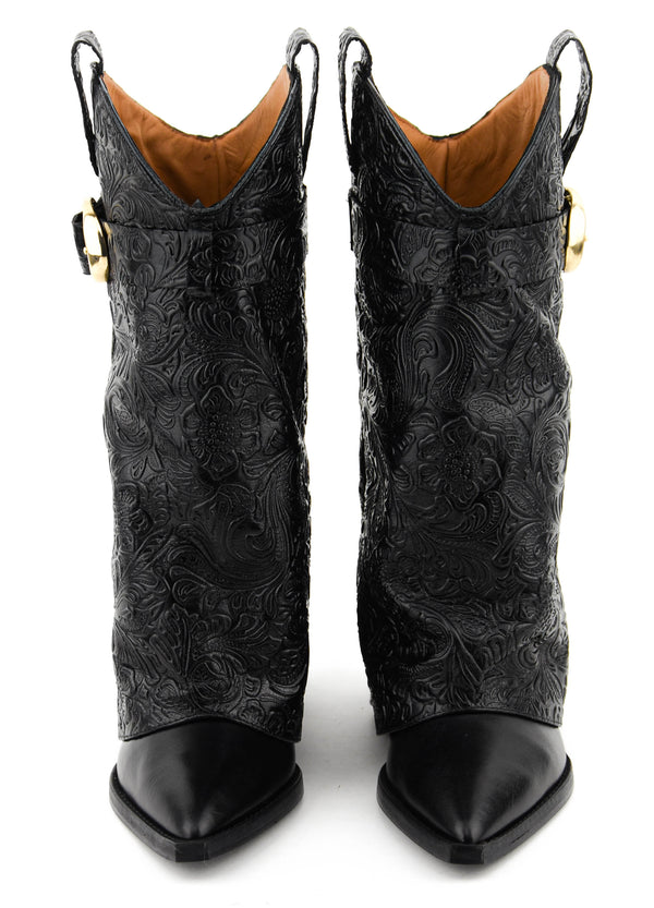 Paul Warmer TORAL FOLK LOW BOOT FLORAL BLACK