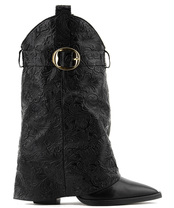 paul warmer TORAL FOLK LOW BOOT FLORAL BLACK