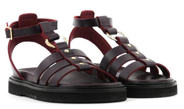 Paul Warmer TORAL NAXOS SANDAL BURGUNDY