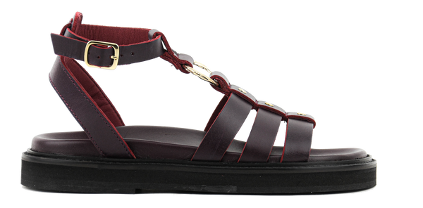 paul warmer TORAL NAXOS SANDAL BURGUNDY