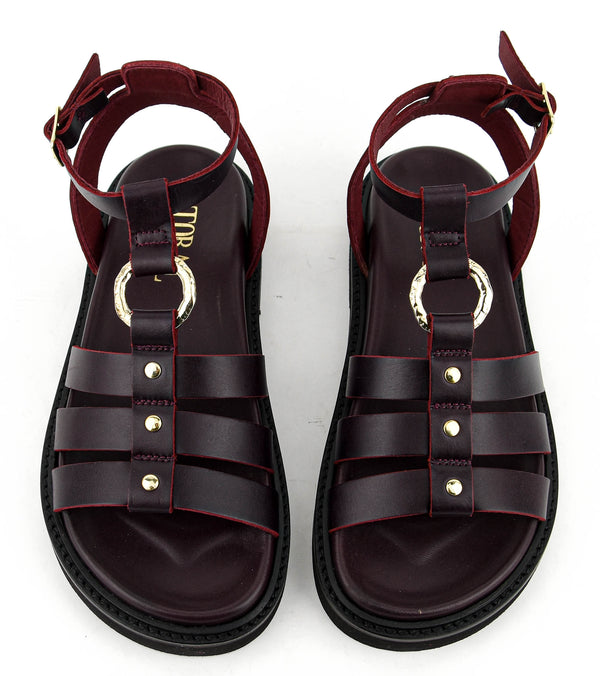 Paul Warmer TORAL NAXOS SANDAL BURGUNDY