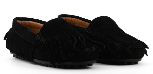 Paul Warmer TORAL OTOE MOCCASINE FRANGES BLACK