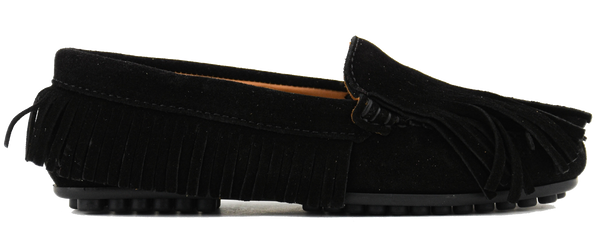 paul warmer TORAL OTOE MOCCASINE FRANGES BLACK