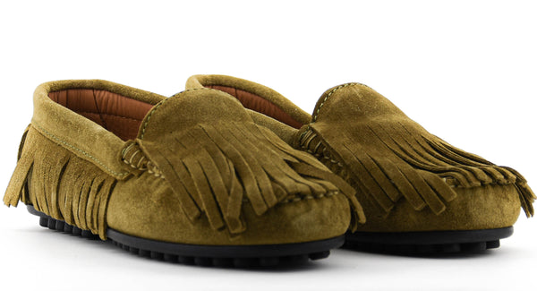 Paul Warmer TORAL OTOE MOCCASINE FRANGES KHAKI
